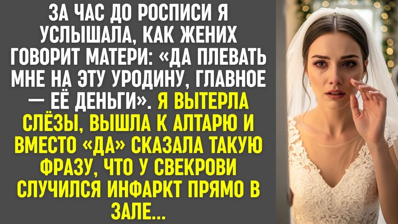 Перед росписью он сказал: «Мне нужны лишь её деньги». У алтаря я ответила так, что был инфаркт.
