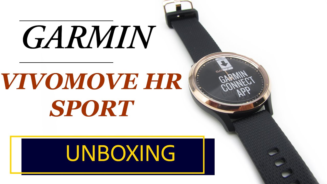 Garmin Vivomove HR Sport Rose Unboxing HD (010-01850-26) YouTube