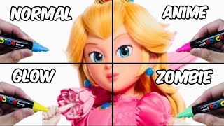 Drawing Princess Peach In 4 Different Art Styles… (SATISFYING)