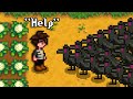 Stardew valley but 10000 crows spawn every day and steal everything