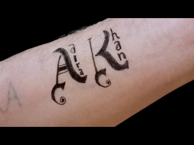 A S letter tattoo | amazing heart tattoo || by. Ak tattoo artist - YouTube