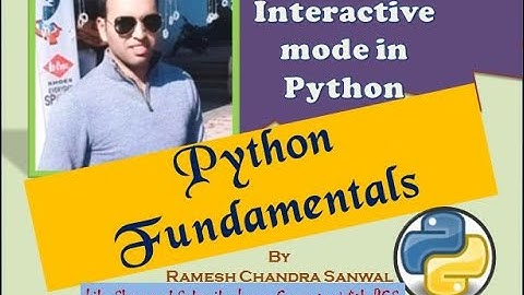 Python Fundamentals( Working on interactive mode)