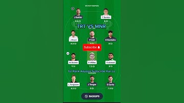 TRT VS MNR Dream 11 Team | The Hundred Men Dream 11 Team 🏏🤑#thehundred #trtvsmnrdream11team #shorts