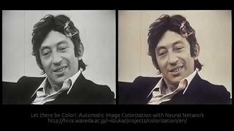 Serge Gainsbourg & Jane Birkin - Automatic Image Colorization with Neural Network