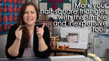 Half Square Triangle Marking with the 9" Seam Guide Tool by Creative Grids
