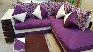 ركنة مودرن | قطعتين | خشب زان | بتنجاني في بيج | فيرنتشر ستورز المطرية | أثاث مستعمل للبيع screenshot 5