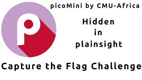 Hidden in plainsight | Forensics | picoMini by CMU-Africa