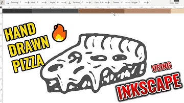Hand Drawn Pizza - Fun & Easy Illustration using Inkscape [TIMELAPSE]