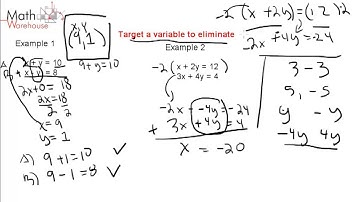 1.2 Elimination method for Solving Systems of Linear Equations