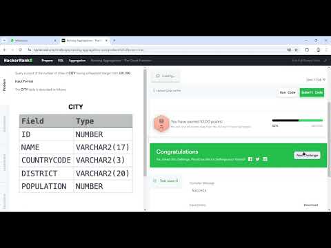 Revising Aggregations   The Count Function   HackerRank