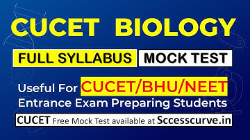 CUCET Biology Full Syllabus Mock Test 25 Question with explanation | #CUCET  #BHU Preparation