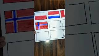 Norway flag 🇳🇴 #norway#flag#drawing#viral#trend#shorts
