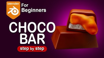Blender Tutorial: Create a Realistic Choco Bar with Caramel Filling #blender #tutorial #polyeevee