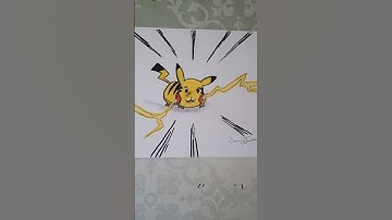 Pikachu Lightning Attack Drawing #shorts