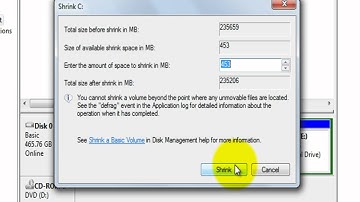 How to shrink volume in Windows 7