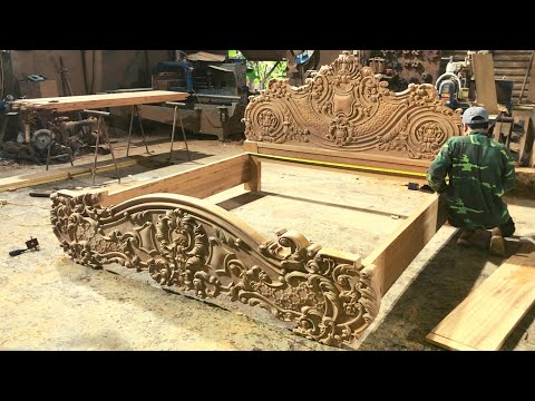 Woodworking Idea Monolithic Hardwoods For The Bed Extremely Unique // Ingenious Woodworking Skills!