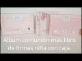 Albúm comunión niña mas libros de firmas con cosido japones. Primera parte.