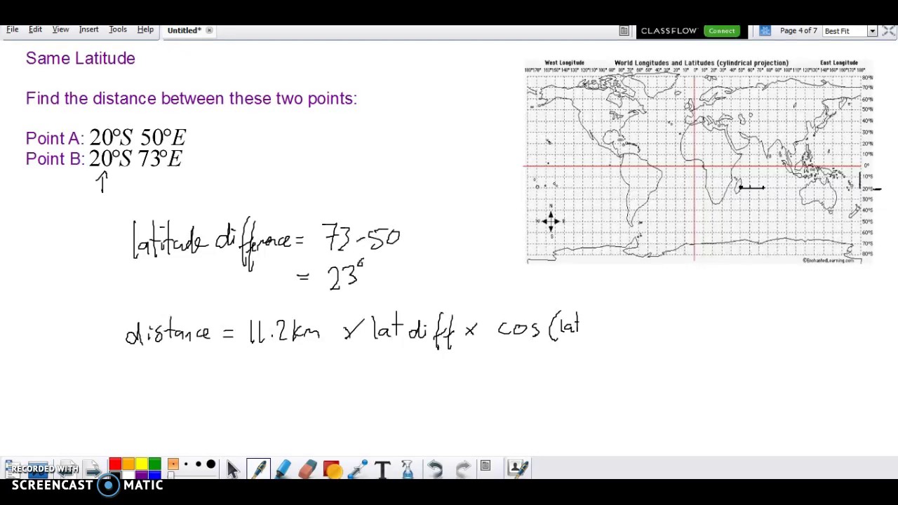 Finding distance and longitude YouTube