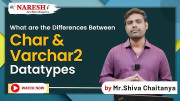 Differences Between CHAR & VARCHAR2 in Oracle | NareshIT #oracletutorial