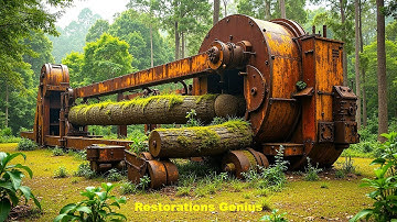 Genius Restoring a Giant Wood Saw Machine – Rusted, Broken, and Abandoned for Years