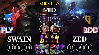 AF Fly Swain vs GEN Bdd Zed Mid - KR Patch 10.23