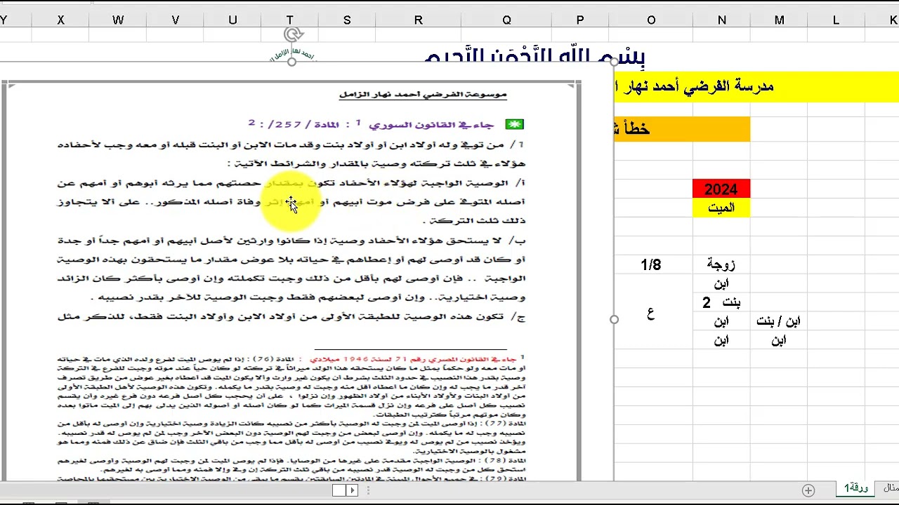 خطأ شائع في حساب الوصية الواجبة - المحاكم الشرعية