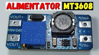 Testing a boost converter 2A with MT3608 / Measurement of voltage, current, efficiency and ripple