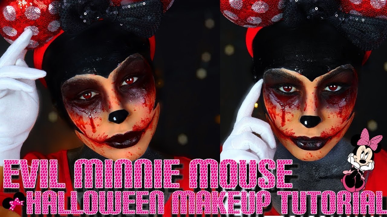 EVIL MINNIE MOUSE DISNEY HALLOWEEN MAKEUP TUTORIAL YouTube