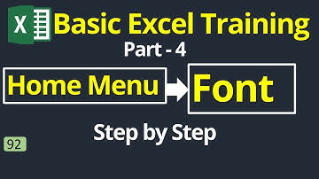 MS Excel Home Menu Font Option || step by step || Basic Excel Training part-4 [psbd24]