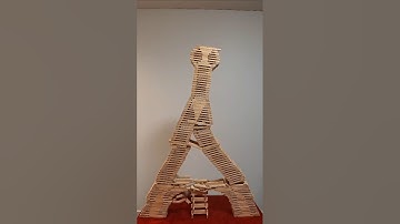 Will it STAY or will it FALL? Kapla Eiffel Tower Disaster #shorts #diy #demolition