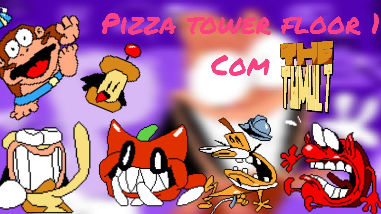 pizza tower azutower mod floor1 todas as fases com Tumult - YouTube