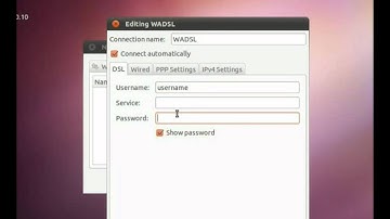 Ubuntu 10.10 DSL (pppoe) connection setup
