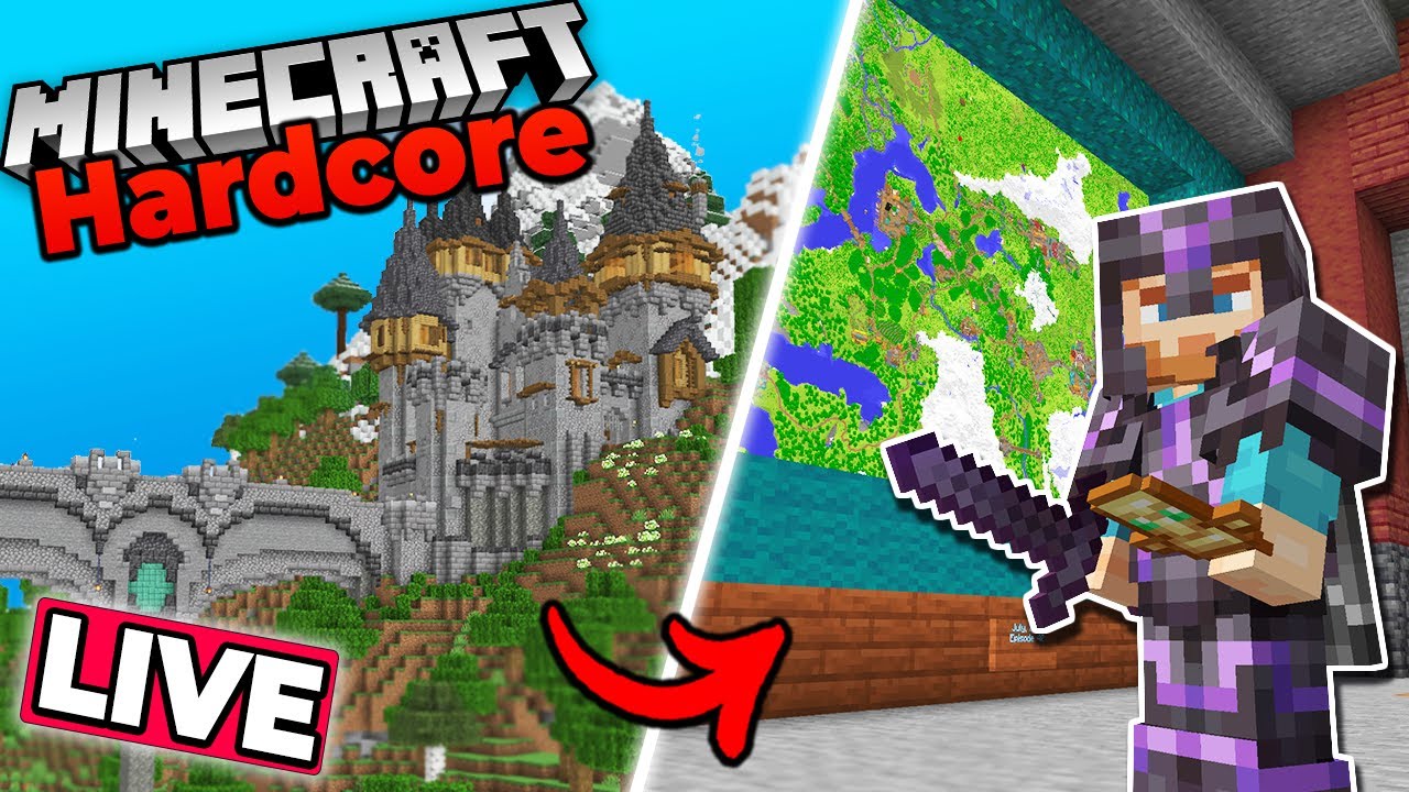 Building a MAP ROOM in my CASTLE BASE in HARDCORE MINECRAFT 1.20 ...