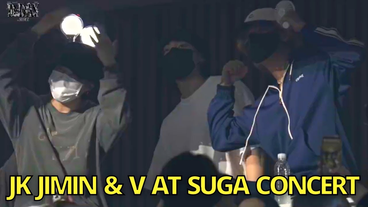 Jungkook Taehyung & Jimin Attend Suga Concert in Seoul, BTS at Agust D  Concert Live Psy that that rm