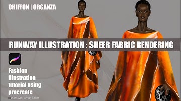 HOW TO RENDER SHEER FABRIC | CHIFFON | ORGANZA | PROCREATE TUTORIAL