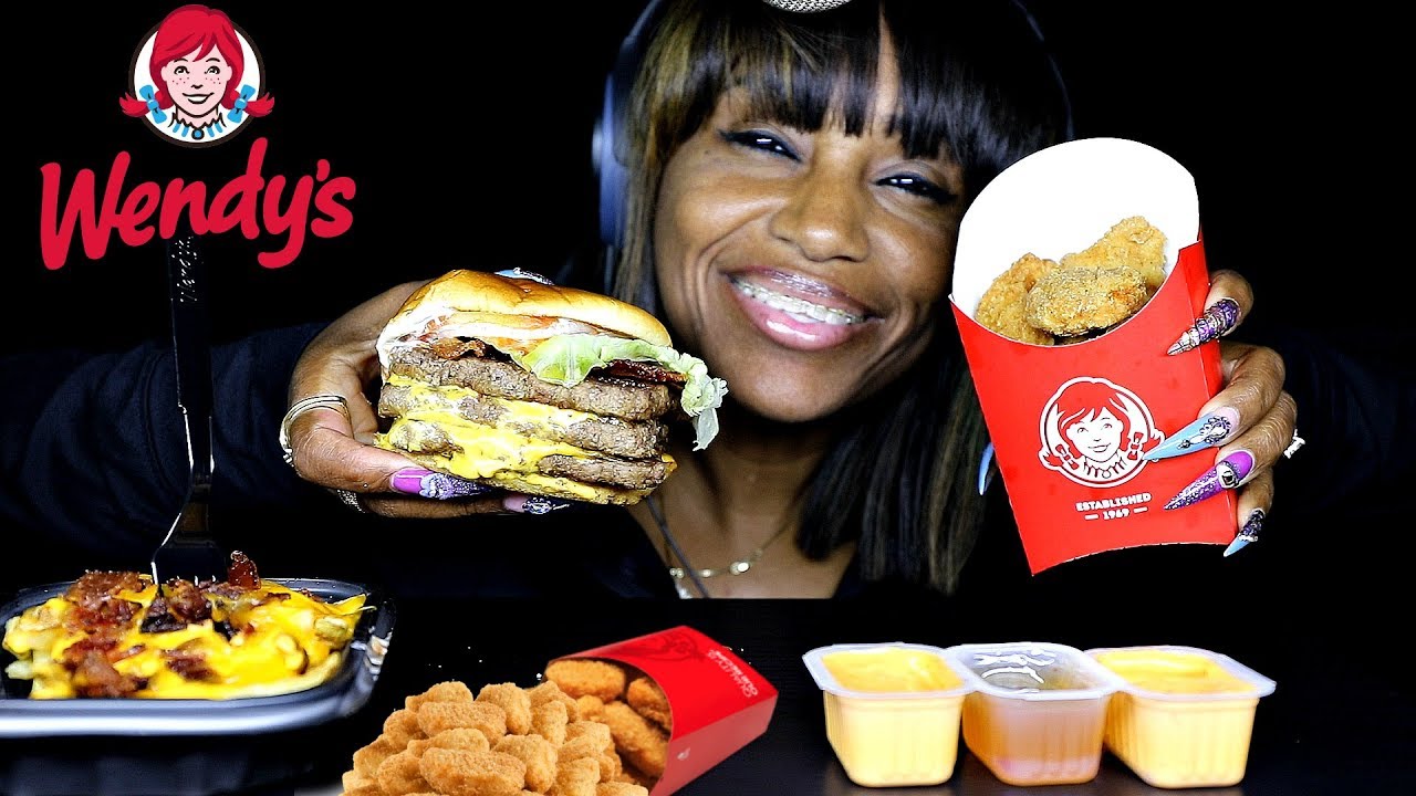 ASMR WENDY'S TRIPPLE BACONATOR