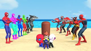 TEAM SPIDER-MAN VS Bad Guy Venom, Shark Spider Man Roblox | Spider Man kid's Rescue Challenge