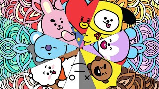 ​BT21 Mandala | @BT21_official fan art speedpaint | SATISFYING