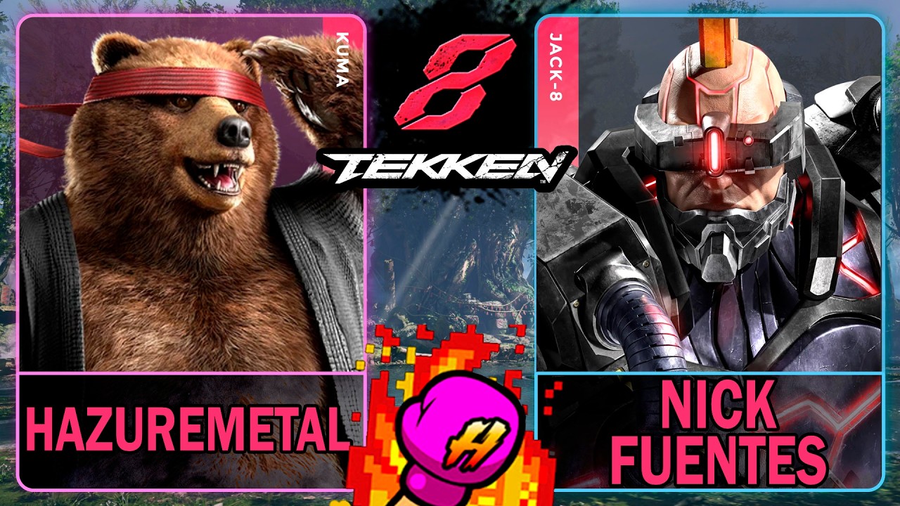 Tekken 8 Hazuremetal (KUMA) VS Nick Fuentes (JACK-8)🥊 鉄拳8🥊4K