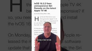 Siri Remote Issues No More, TV OS 16.3.3 to the Rescue! #shorts