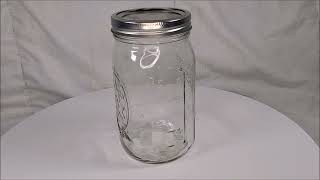 Ball Vintage Wide Mouth Clear Mason Jar 24oz with Ball Sure Tight Lid