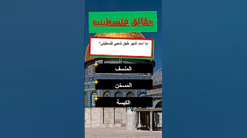 حقائق فلسطين س 81 ما اسم أشهر طبق شعبي فلسطيني Question فلسطين Palestine ضحك Quiz دويتو 