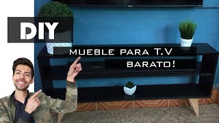 Como HACER un MUEBLE para TV BARATO  | PASO A PASO | DIY