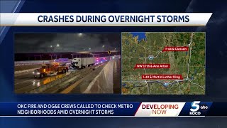 Morning rain causes crashes, downed power lines in Oklahoma City metro