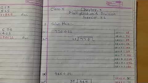 Class- 5 (Part- 4) chapter- 3 (Multiplication and Division-  Exercise- 3.2 )