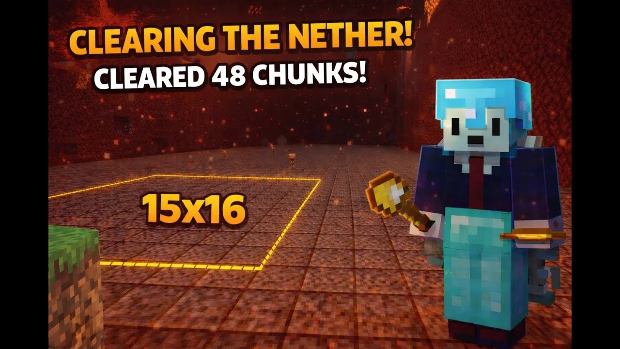 🛑LIVE 🛑 Massive Nether Project (52/240 Chunks Done)