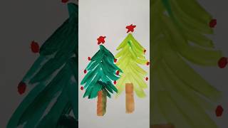 Christmas 🎄 Tree Acrylic Painting for kids #art #cristmas#shorts@Jignamungara7
