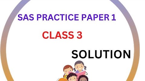 Class 3 SAS Practice Paper  with solution #class3 #kidslearning