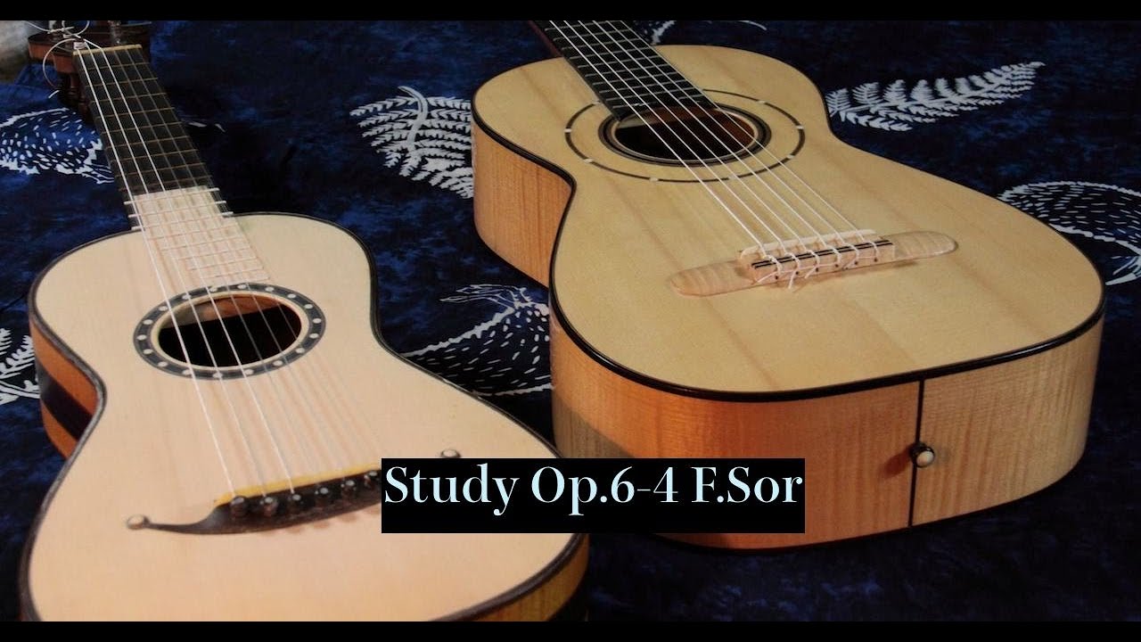 Study Op.6-4 F.Sor  romantic guitar Junichi Mori  19世紀ギター 森淳一