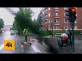 Driving in The Rain Oslo, Norway pt. 2 | 4k Binaural Audio (asmr) | Sound of Evening Rain
